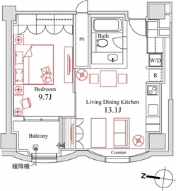 ハンドレッドステイレジデンス 701 間取り図