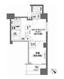 パークハビオ武蔵小山 1403 間取り図