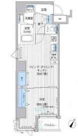 エムズサニーパレス月島 201 間取り図