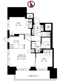 クラッシィスイート・ジオ東麻布 13階 間取り図