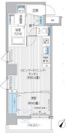 エムズサニーパレス月島 701 間取り図