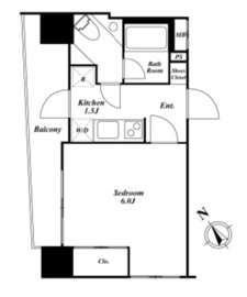 HF銀座レジデンス 304 間取り図