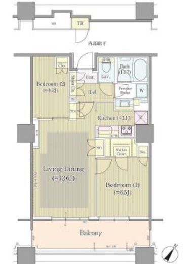 ブリリア有明スカイタワー 10階 間取り図