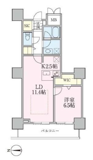 ロイヤルパークスタワー南千住 606 間取り図