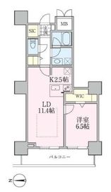 ロイヤルパークスタワー南千住 606 間取り図