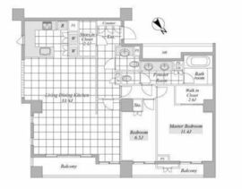 パークマンション六本木 4階 間取り図