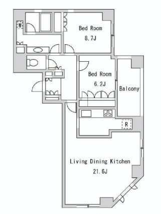 LaSante一番町 1001 間取り図