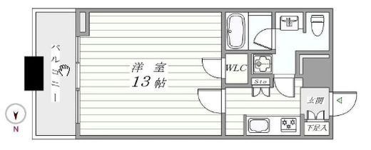 コンシェリア西新宿タワーズウエスト 5階 間取り図