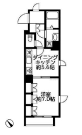 エルスタンザ西小山 409 間取り図