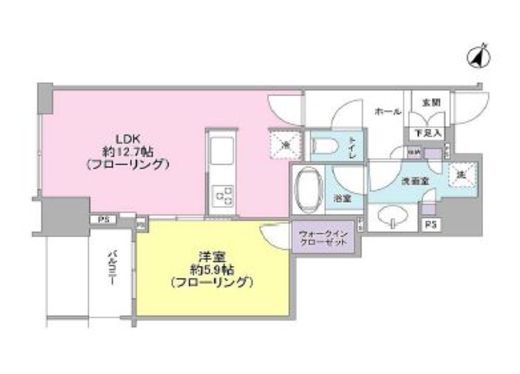 大崎ウエストシティタワーズ イースト 14階 間取り図