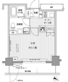 ヒューリックレジデンス茗荷谷 411 間取り図