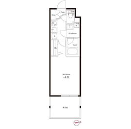 ハーモニーレジデンス新宿御苑 THE WEST 1階 間取り図