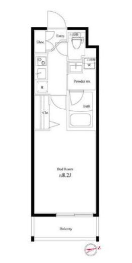 ハーモニーレジデンス新宿御苑 THE WEST 2階 間取り図