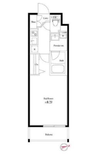 ハーモニーレジデンス新宿御苑 THE WEST 3階 間取り図