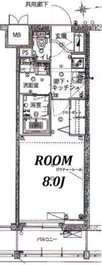 ハーモニーレジデンス新宿御苑 THE WEST 4階 間取り図