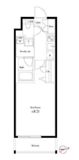 ハーモニーレジデンス新宿御苑 THE WEST 4階 間取り図
