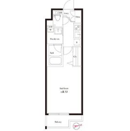 ハーモニーレジデンス新宿御苑 THE WEST 4階 間取り図
