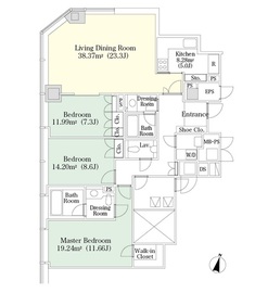 ラ・トゥール芝公園2 2701 間取り図