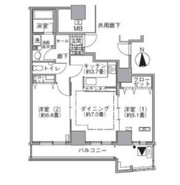 アクティ汐留 306 間取り図