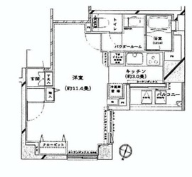 コンフォリア二番町 803 間取り図