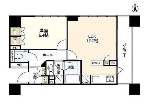 クオリアYZ恵比寿 4階 間取り図