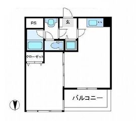 トウセン麻布十番 502 間取り図