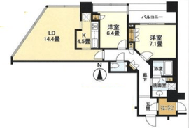 ブリリアタワー東京 35階 間取り図