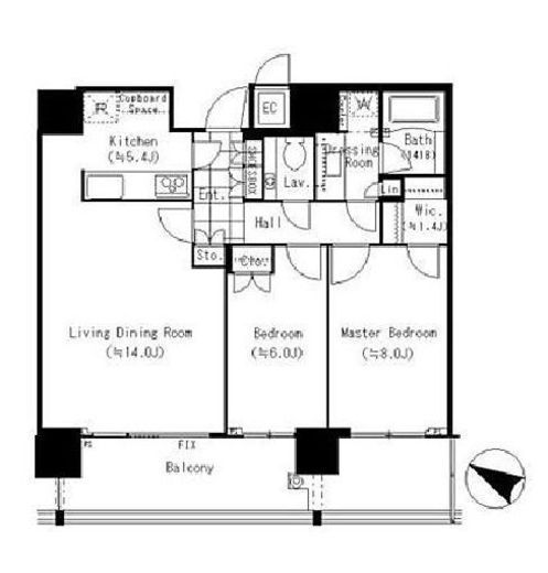 THE ROPPONGI TOKYO CLUB RESIDENCE 26階 間取り図