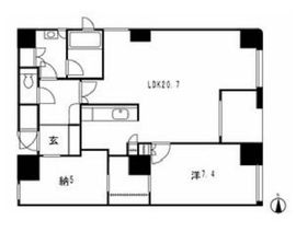 ルネパルティーレ汐留 10階 間取り図