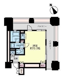 ルネ新宿御苑タワー 1803 間取り図