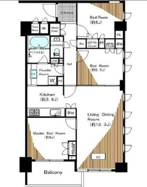 パークナード元麻布 2階 間取り図