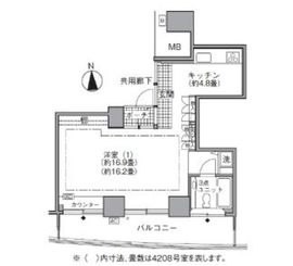 アクティ汐留 4208 間取り図