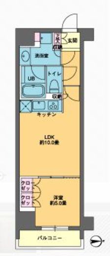 カスタリア東日本橋 806 間取り図