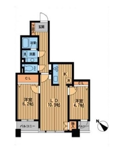 プライムアーバン新川 702 間取り図