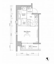 プラウドフラット浅草橋3 804 間取り図