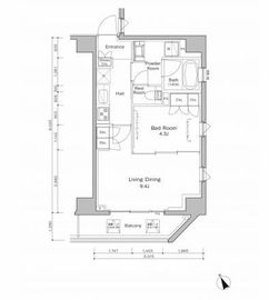 プラウドフラット浅草橋3 201 間取り図