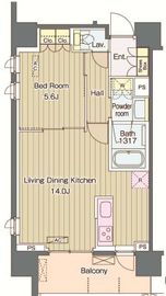 ヴェルデコート西新宿 702 間取り図