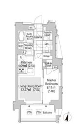 パークフラッツ渋谷神山町 605 間取り図