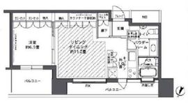 カテリーナ三田タワースイート ウエストアーク 28階 間取り図