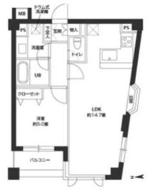 カスタリア自由が丘 213 間取り図