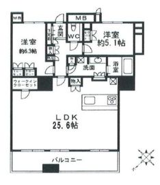 ブリリアマーレ有明 12階 間取り図