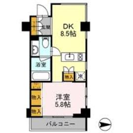 カスタリア目黒鷹番 310 間取り図