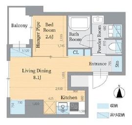 パークルール神田司町ロンド 803 間取り図