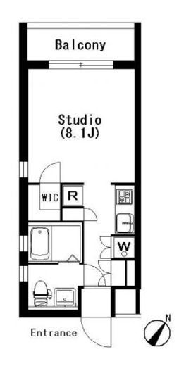 ラティエラ祐天寺 404 間取り図