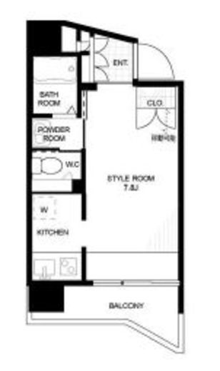 ティエドゥール麻布台 602 間取り図
