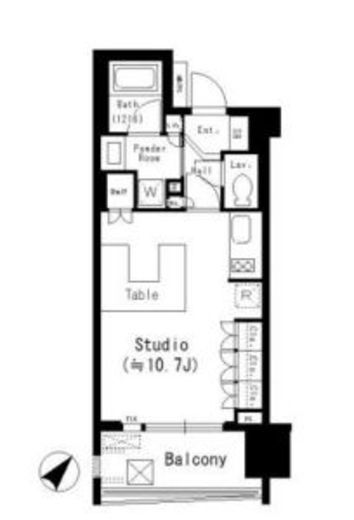 ライオンズアイル赤坂 5階 間取り図