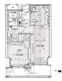 グローリオ白金高輪 7階 間取り図