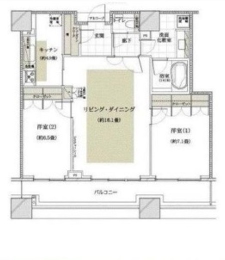 コンシェリア西新宿タワーズウエスト 31階 間取り図