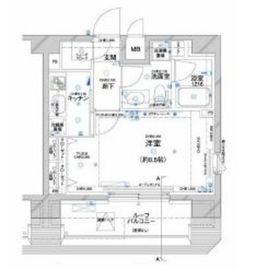 コンシェリア新橋 14階 間取り図