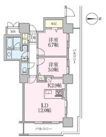 ロイヤルパークスタワー南千住 519 間取り図